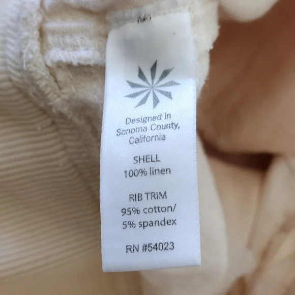 Athleta Women's 100% Linen Peach White Shorts - Picture 14 of 14